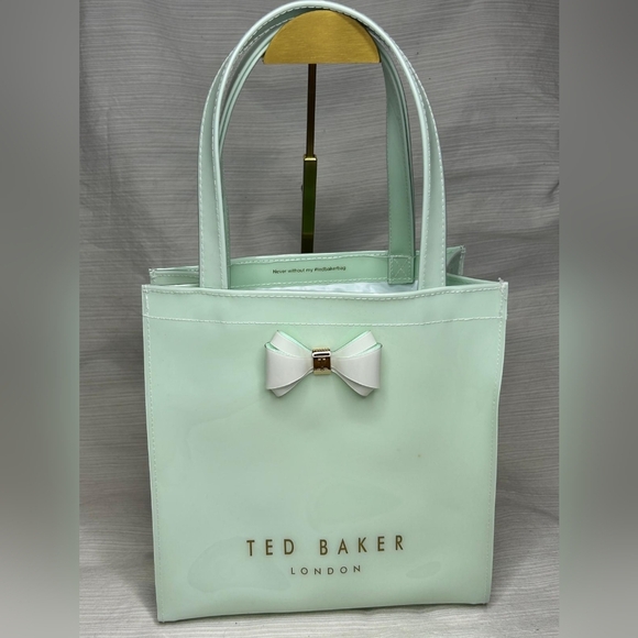 Ted Baker Pastel Green Tote with Bow Accent - Picture 1 of 5